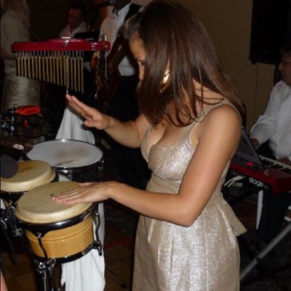 Gold sparkly Aqua Dress - size 4 - Picture 2 of 4